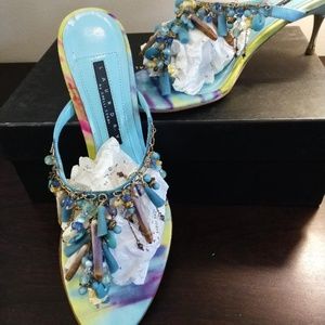 SHOES, HEELS Turquoise by Shelli Segal for Laundry